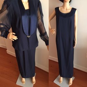 Navy Blue Formal 2-Piece Set